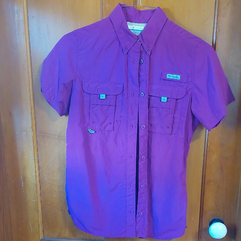Columbia Vibrant Purple Casual Shirt